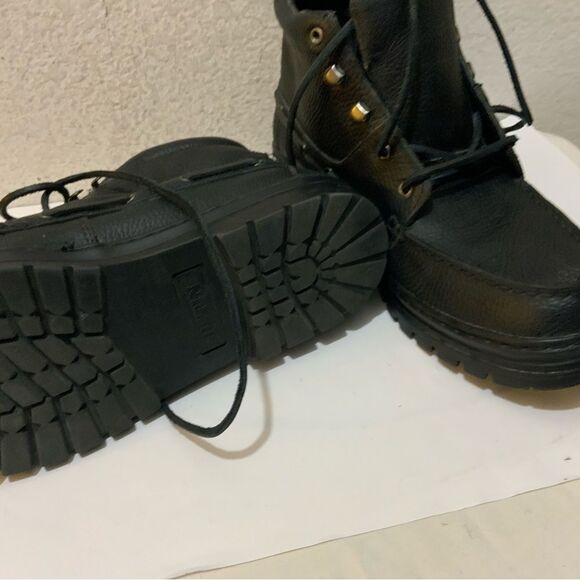 Justin Boots Men’s Size 9.5 M Black Leather Chukka Ankle Work Casual Style 985 - Picture 8 of 15